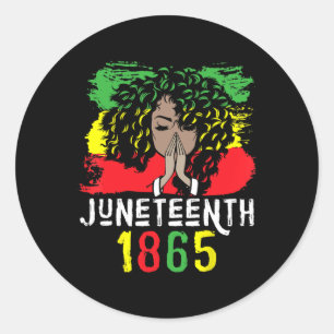 Adesivo Redondo 18 de junho de 1865 Camisa Dia da Liberdade Mulher