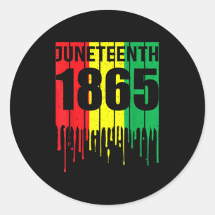 Adesivo Redondo 18 de junho de 1865 Camisas Mulheres Homens 19 de