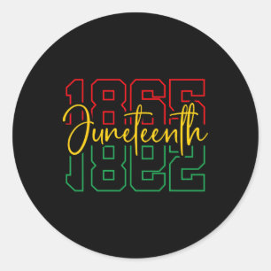 Adesivo Redondo 18 de junho de 1865 História Negra Africana Americ