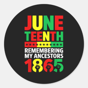 Adesivo Redondo 18 de junho de 1865 Relembrando meus ancestrais af