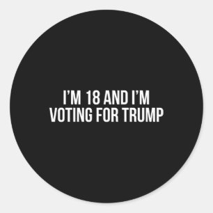 Adesivo Redondo 18 E Voto A Favor Do Relatório Conservador Trump 2