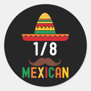 Adesivo Redondo 18 Mexicanos Cinco Engraçados De Mayo Sombrero Mus