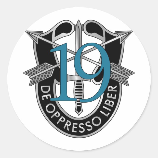Adesivo Redondo 19º Grupo das Forças Especiais (Frente)