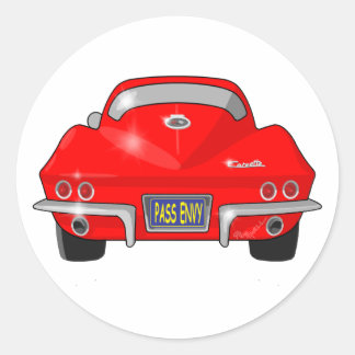 Adesivo Redondo 1964 Chevrolet Corvette Stingray