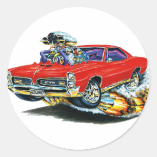 Adesivo Redondo 1966-67 carro do vermelho de GTO
