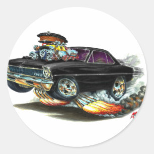 Adesivo Redondo 1966-67 Nova Black Car