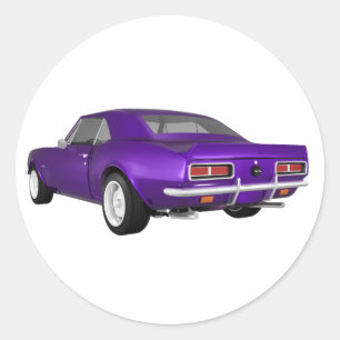 Adesivo Redondo 1967 Camaro SS: Finalidade Roxa: Modelo 3D: