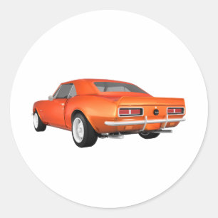 Adesivo Redondo 1967 Camaro SS: Término Laranja: Modelo 3D: