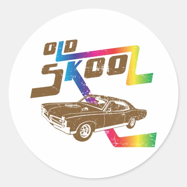 Adesivo Redondo 1967 Pontiac GTO (Frente)