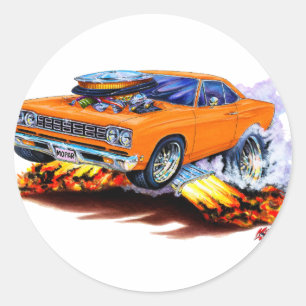 Adesivo Redondo 1968-69 Roadrunner Orange Car