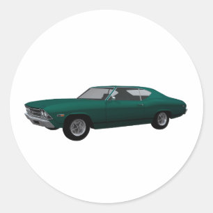 Adesivo Redondo 1969 Chevelle SS: Conclusão Verde