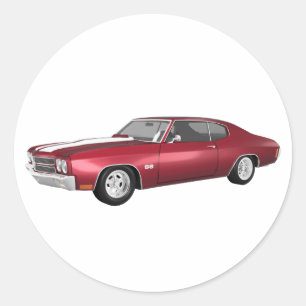 Adesivo Redondo 1970 Chevelle SS: Candy Apple Finish: