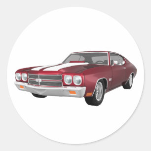 Adesivo Redondo 1970 Chevelle SS: Candy Apple Finish: