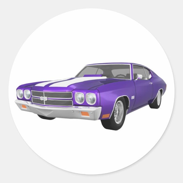Adesivo Redondo 1970 Chevelle SS: Purple Finish: (Frente)