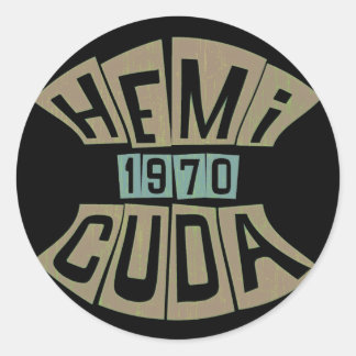 ADESIVO REDONDO 1970 HEMI CUDA