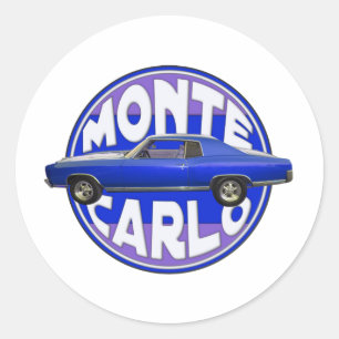 Adesivo Redondo 1970 monte - azul da meia-noite de Carlo