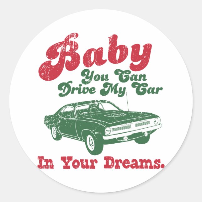 Adesivo Redondo 1970 Plymouth Hemi Cuda (Frente)