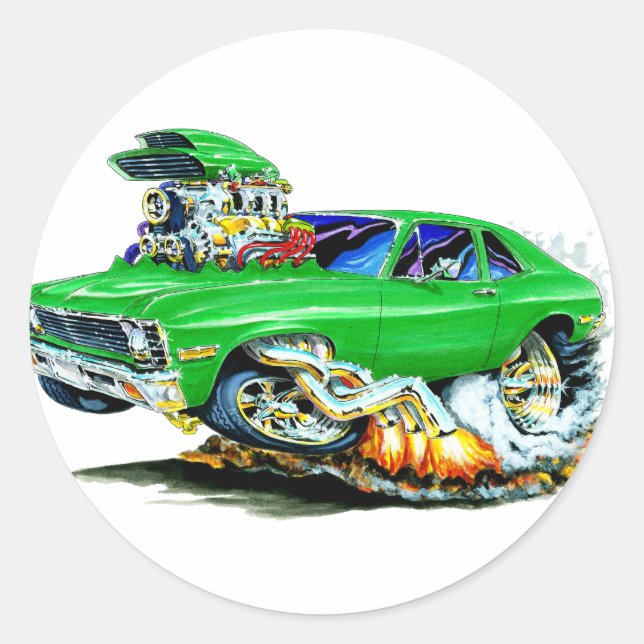 Adesivo Redondo 1971-74 Carro Verde Nova (Frente)