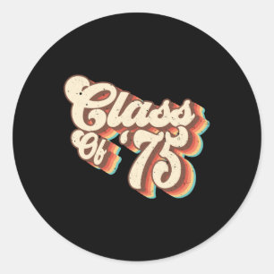 Adesivo Redondo 1975 Cl Retro Cl De 75 Graduados Por Segundo grau