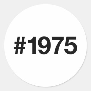 Adesivo Redondo 1975 Hashtag 48 Anos Aniversário de Aniversário