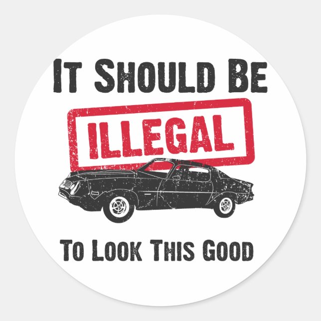 Adesivo Redondo 1978 Chevrolet Camaro Z28 (Frente)