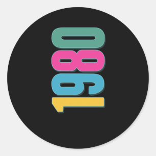 Adesivo Redondo 1980 A melhor década