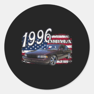 Adesivo Redondo 1996 96 Impala Lowrider Ss 4 De Julho Americano