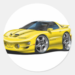 Adesivo Redondo 1998-02 Carro Amarelo Trans Am