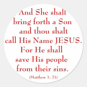 Adesivo Redondo 1:21 de Matthew