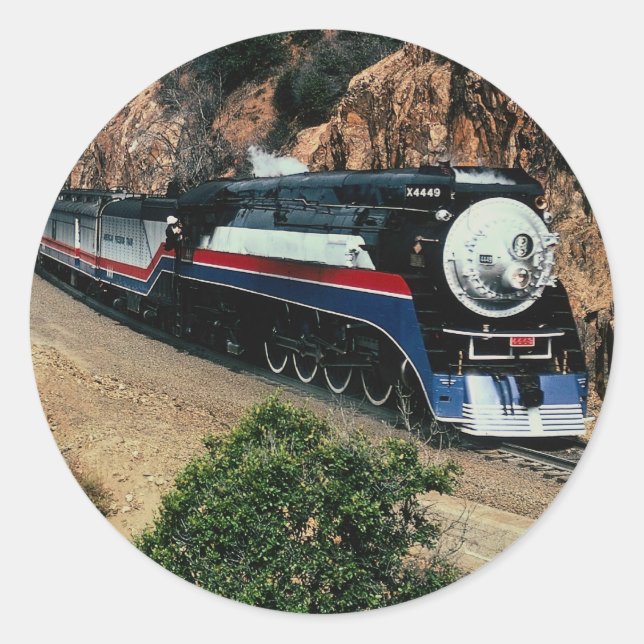 Adesivo Redondo 1 American Freedom Train (SP) 4449, Cabo Horn, CA (Frente)