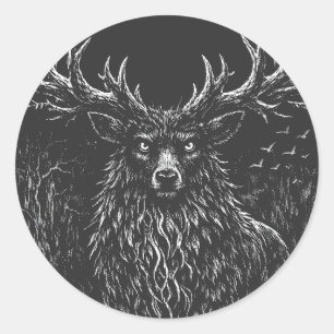 Adesivo Redondo 1. O Cervo Sombra por BurnsInHell