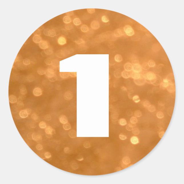 Adesivo Redondo 1 - Ouro Round Sticker (Frente)