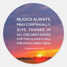 Adesivo Redondo 1 Salónica 5:16-18