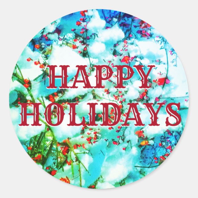 ADESIVO REDONDO 1FERIADOS FELIZES BERRIES STICKER (Frente)