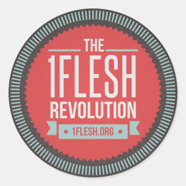 Adesivo Redondo 1Flesh Revolution Sticker (Frente)
