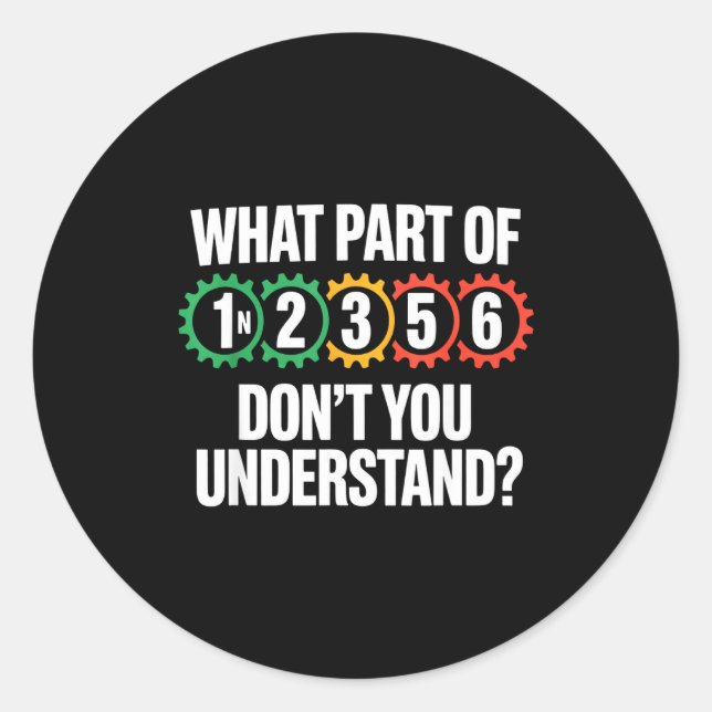 Adesivo Redondo 1n256 Motorcycle Shift Biker Motorcyclist  (Frente)