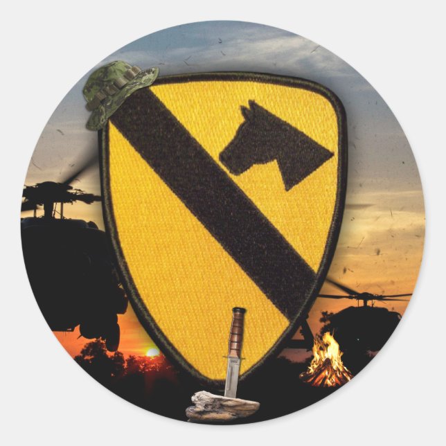 Adesivo Redondo 1rua de corda de bombeiros do exército de caveiras (Frente)