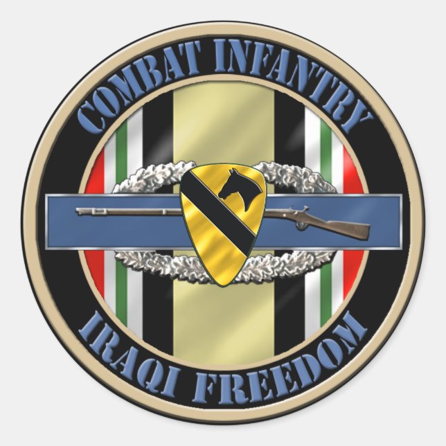 Adesivo Redondo 1rua Divisão de Infantaria OIF (Frente)