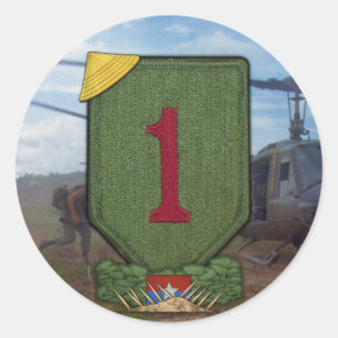 Adesivo Redondo 1rua INF DIV infanttry Division vietnam war patch