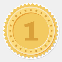 Adesivo Redondo 1st Place Gold Medal