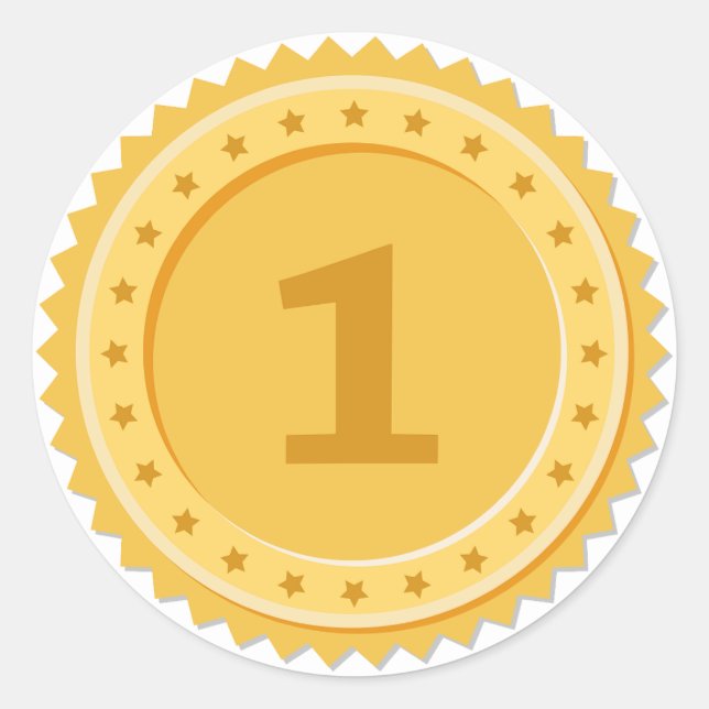 Adesivo Redondo 1st Place Gold Medal (Frente)