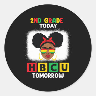 Adesivo Redondo 2ª Série Hoje Hbcu Amanhã Faculdade Historicamente