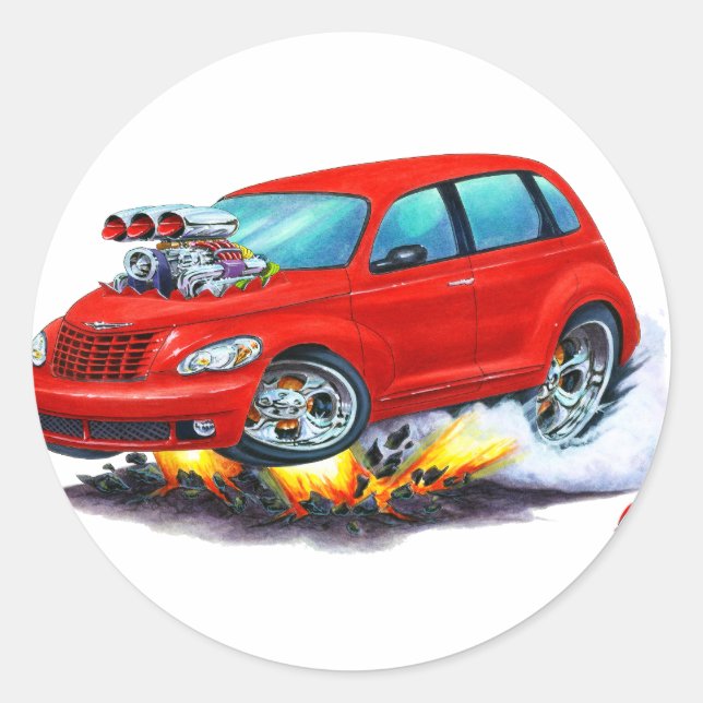 Adesivo Redondo 2008-10 PT Cruiser Red Car (Frente)