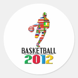 Adesivo Redondo 2012: Basquetebol
