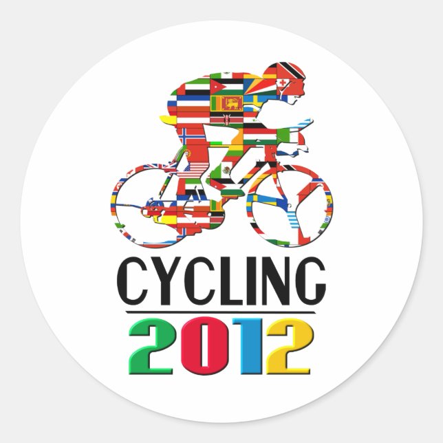 Adesivo Redondo 2012: Ciclismo (Frente)