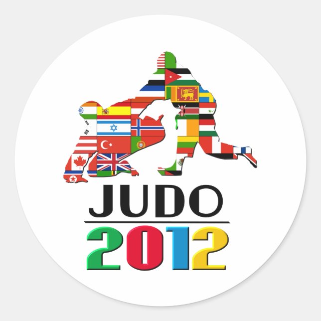 Adesivo Redondo 2012: Judo (Frente)