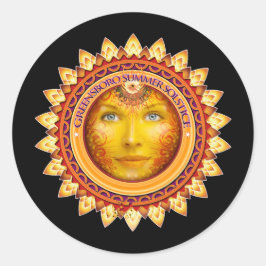 Adesivo Redondo 2014 Festival de Solstício de Verão de Greensboro