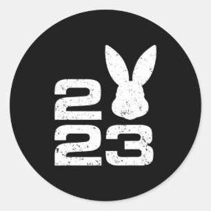 Adesivo Redondo 2023 Ano Do Coelho Zodiac Luna Chinesa Novo Ye