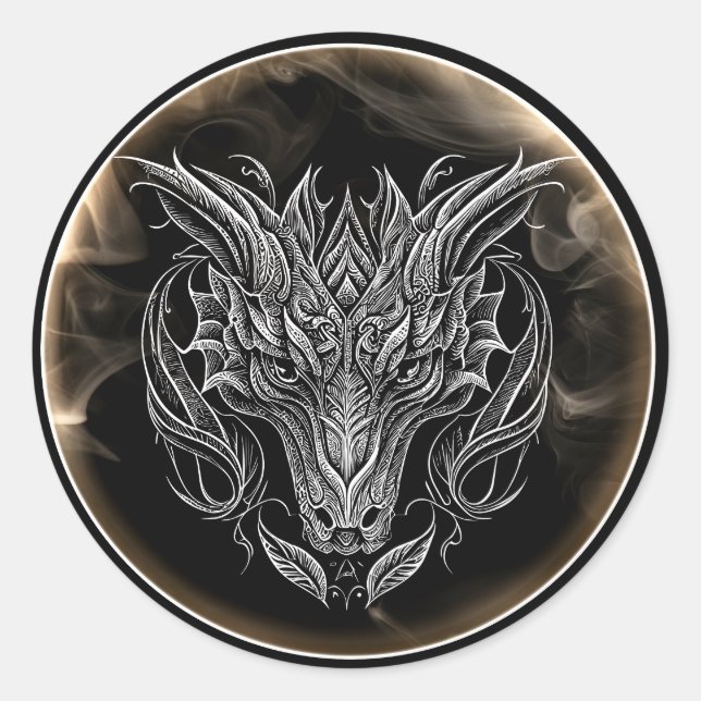 Adesivo Redondo 2024 Ano do Dragão (Frente)