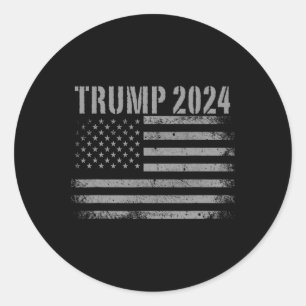 Adesivo Redondo 2024 Bandeira Americana em Descanso Usa Patriótica
